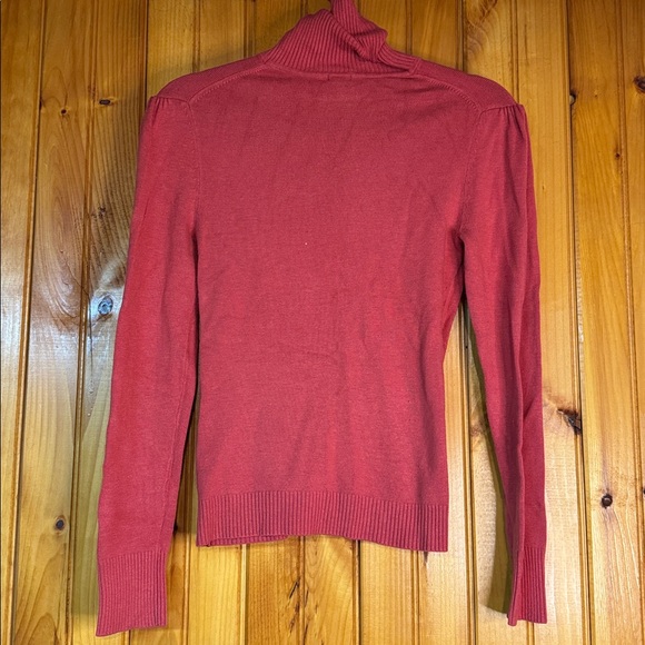 Women's Pink Turtleneck Sweater - Picture 6 of 6